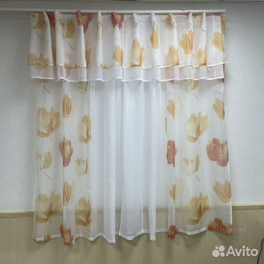 Готовый комплект штор для кухни