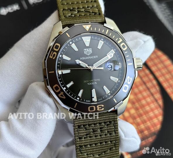 Часы мужские Tag Heuer aquaracer хаки кварц