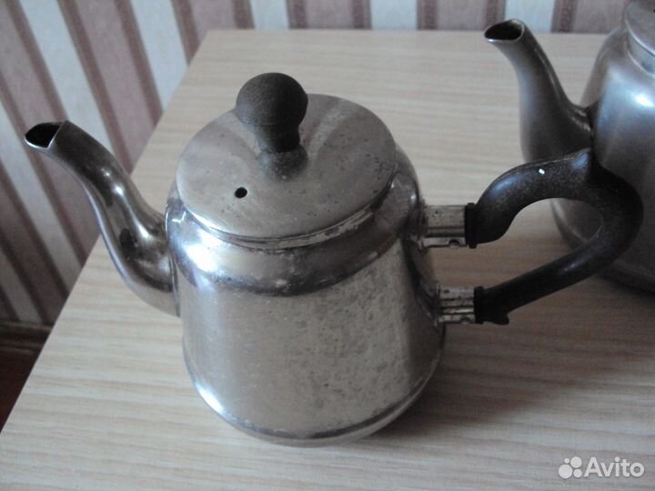 2 металлических заварочных чайника кольчугино СССР