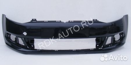 Вольксваген поло 2010-2015 передний черный бампер