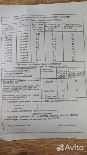 Светодиоды, микросхемы, транзисторы советские новы