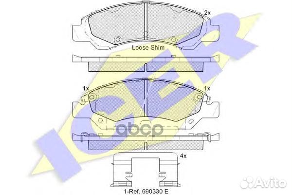 Колодки торм. дисковые 182138 Icer