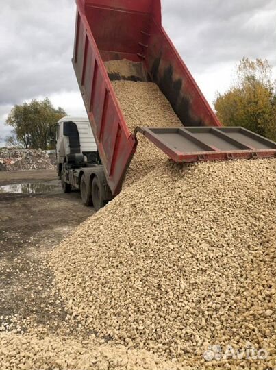 Щебень известняковый доставка