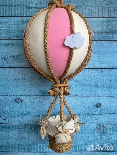 Воздушный шар с корзиной Розовые сны, монгольфьер