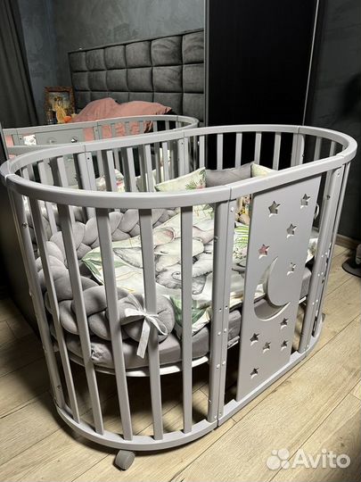 Кроватка детская круглая/овальная