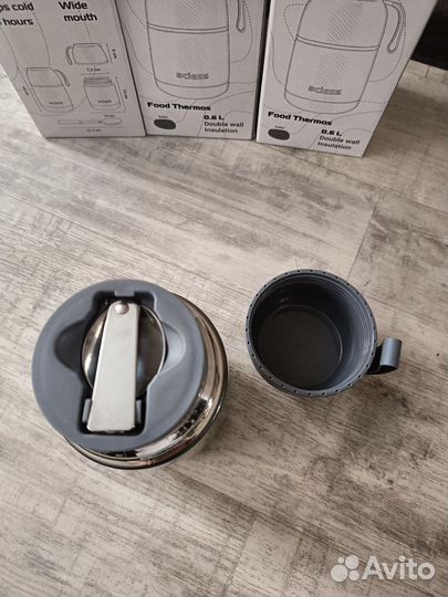 Термос с широким горлом для еды новый