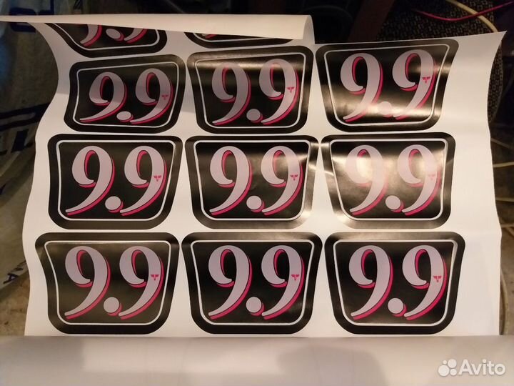 Наклейки на лодочный мотор тохатсу (tohatsu) 9.9