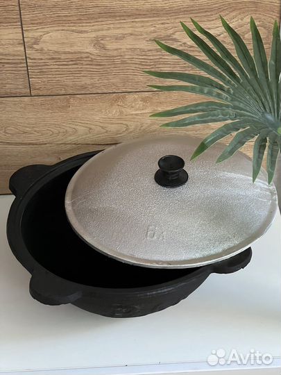 Казан чугунный узбекский 6 л новый