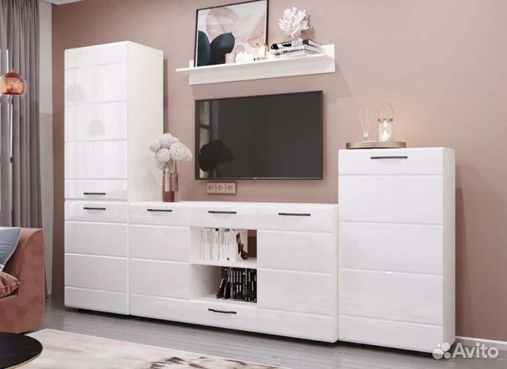 Тумба Асти 1500 белый глянец