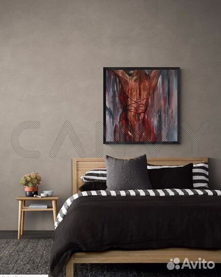 Интерьерная картина маслом портрет женщина