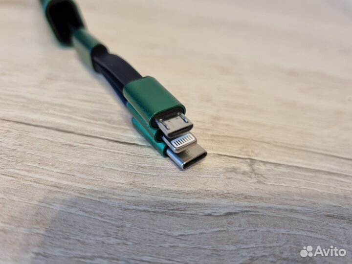 Кабель заряда 3 в 1 (Lightning, type-C, micro USB)