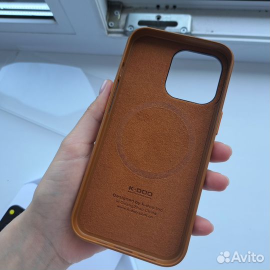 Чехол на iPhone 13 pro magsafe коричневый черный