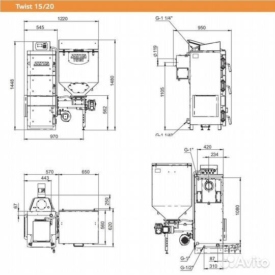 Котел отопительный автомат Zota Twist Plus 15