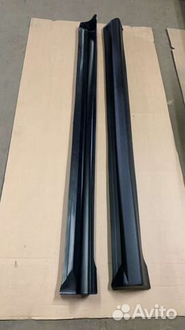 Пластиковые накладки на пороги Митсубиси Лансер 9