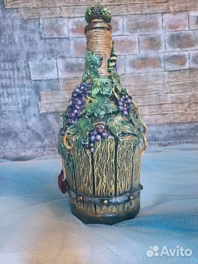 Бутылка для вина ручной работы