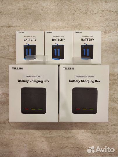 Аккумуляторы Telesin для GoPro 11 10 9, новые