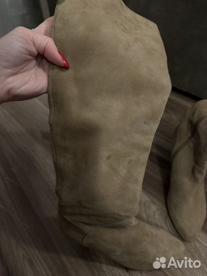 Сапоги женские замшевые 36