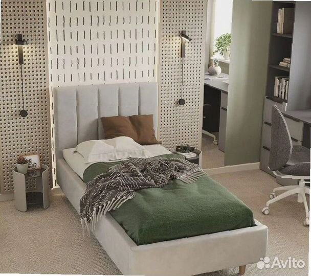Односпальная мягкая кровать