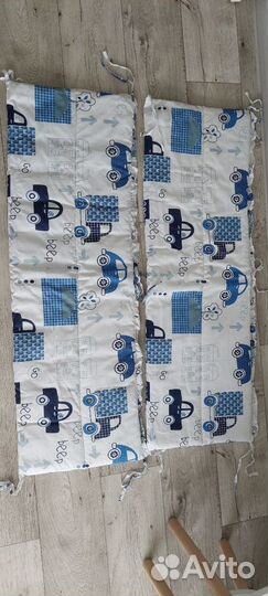 Бортики в детскую кроватку +наматрасник непромок