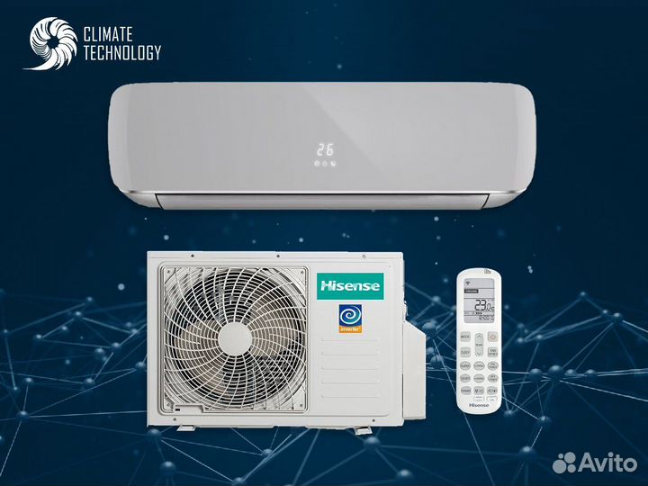 Кондиционер hisense silver crystal DC