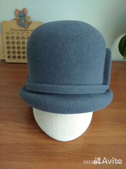 Шляпка велюр с кроличьим пухом