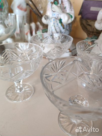 Креманки хрусталь и конфетница СССР