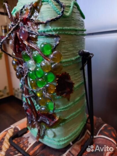 Бутылка стеклянная с декором 5л