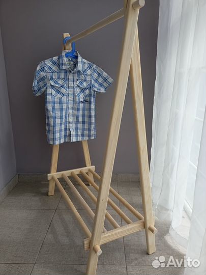 Деревянный рейл, вешалка напольная