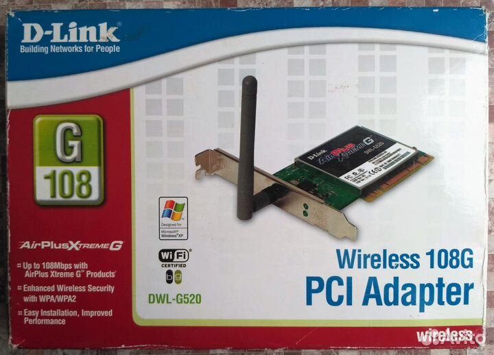 Wireless 108G PCI adapter