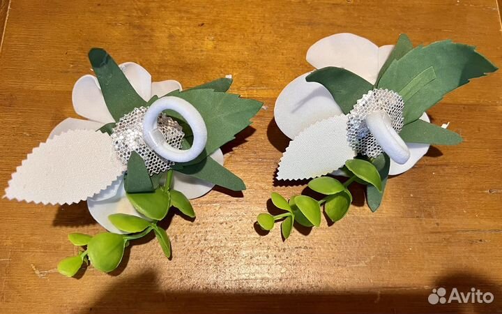 Резинки (банты) для волос ручной работы цветы