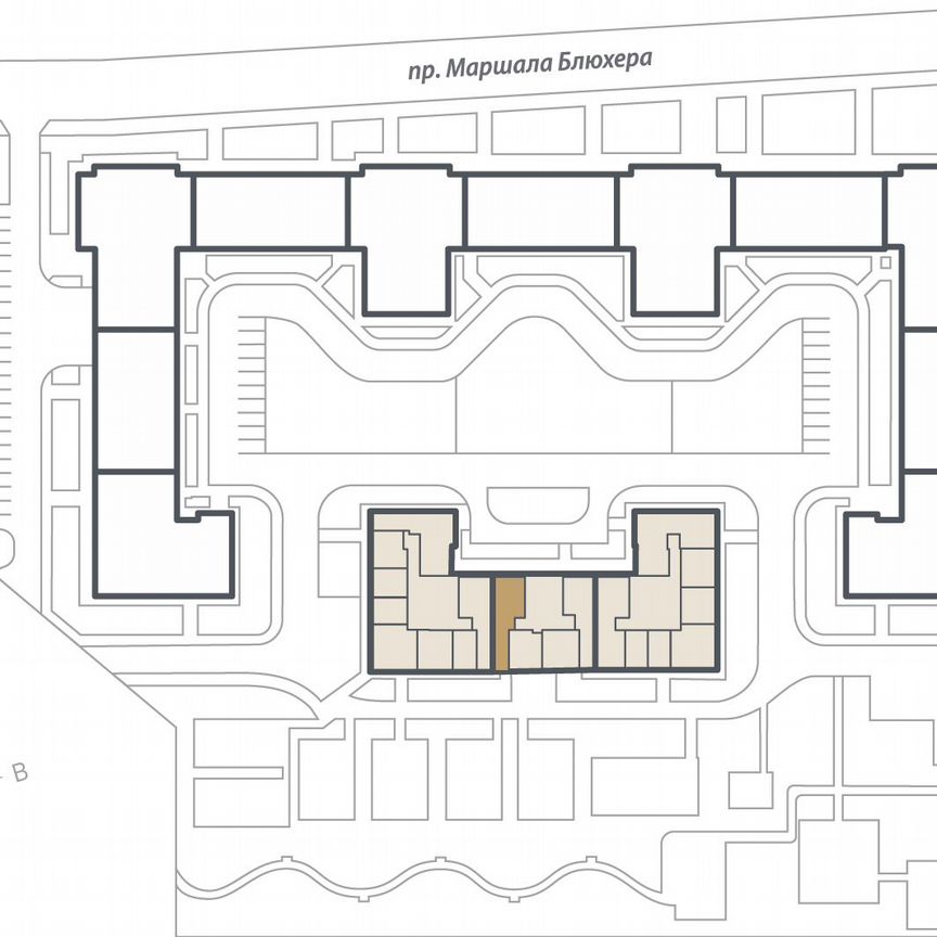 2-к. квартира, 65,6 м², 13/16 эт.