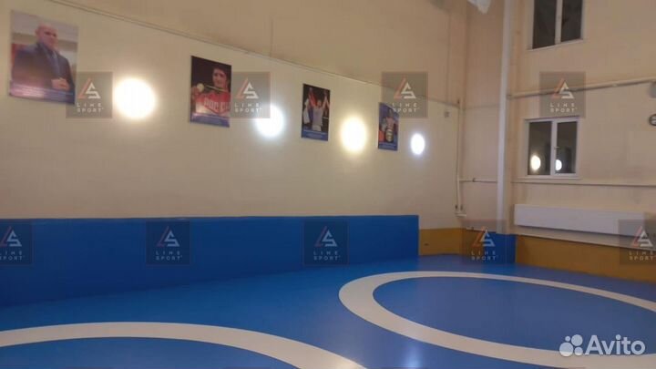 Борцовский ковер 8х8 двухцветный