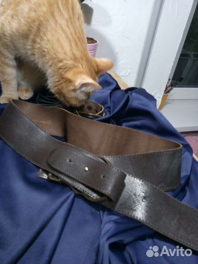 Ремень винтажный кожа Франция