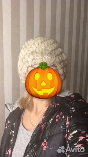 Норковая шапка вязаная