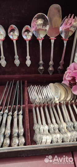 Столовый набор мельхиор