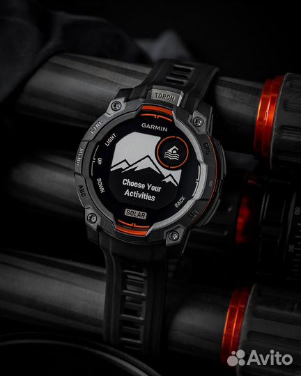 Часы Garmin Instinct 3 50mm, Solar черный