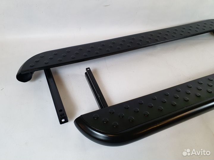 Пороги Нива 2121 металл (черный мат)