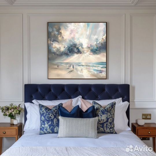 Картина маслом Дети на пляже
