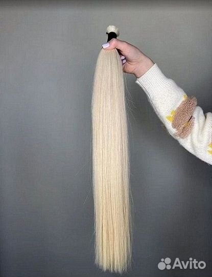 Волосы для наращивания 51 см блонд Премиум