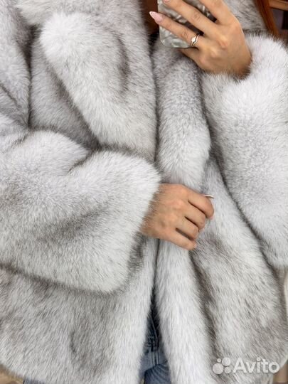 Полушубок под песца из искуственного меха
