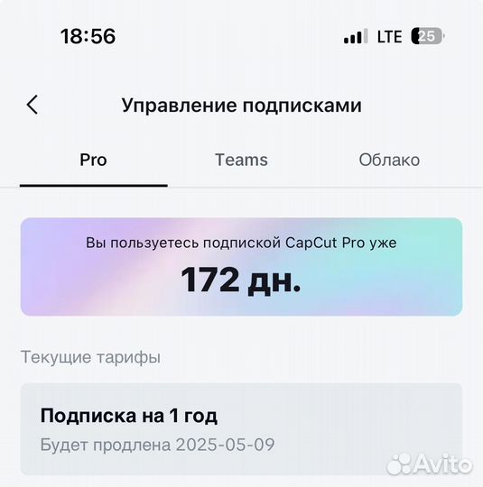 Capcut Pro подписка