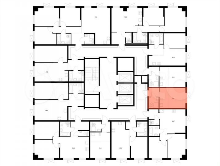 Квартира-студия, 19,8 м², 17/23 эт.