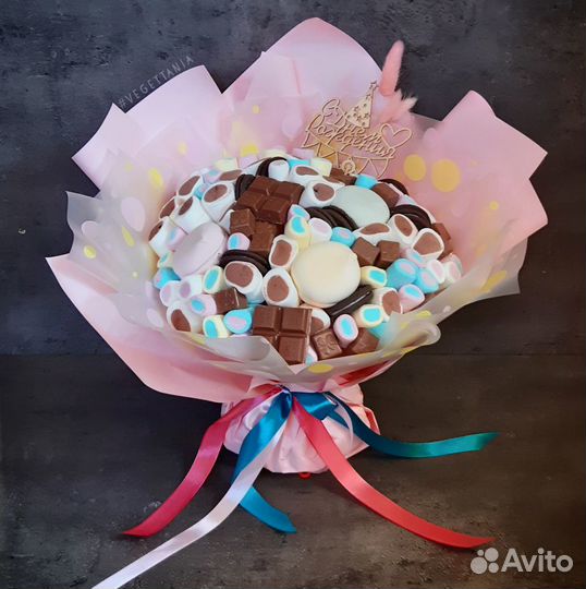 Сладкие букеты и корзины. Съедобные букеты