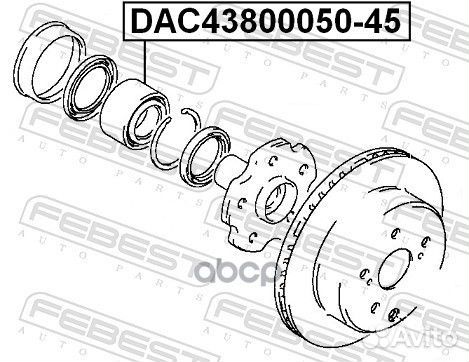 DAC43800050-45 подшипник ступ. зад. Toyota Sup