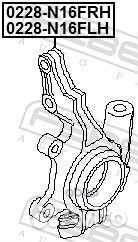Кулак поворотный левый 0228N16FLH Febest