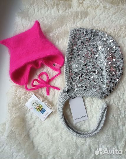 Шапка женская вязаная ручная работа