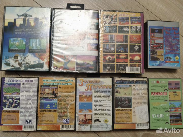 Катриджи sega + книга кодов, паролей