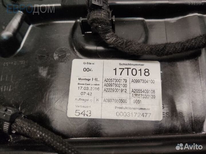 Стеклоподъемник задний левый mercedes W205 s1128734