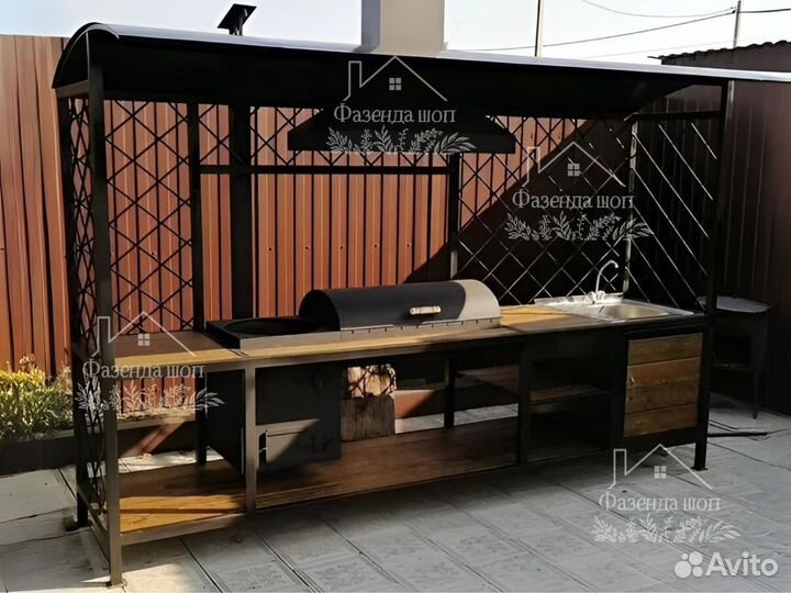 Мангал Loft с крышей