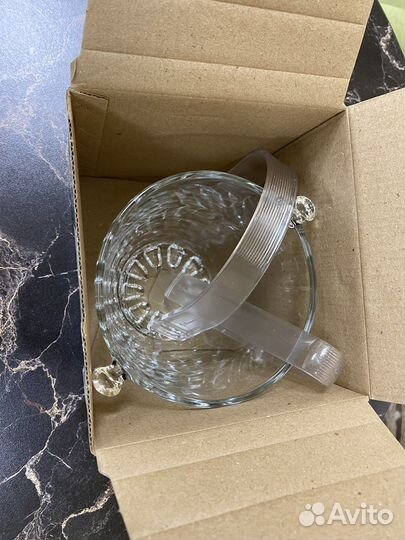 Ведерко для льда со щипцами, d-12 см